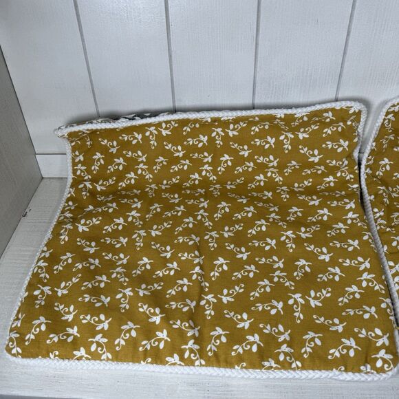 Yellow Embroidered Claudia Pillow Covers 20x20 (Set Of 2) Kirkland's Floral - Picture 6 of 16